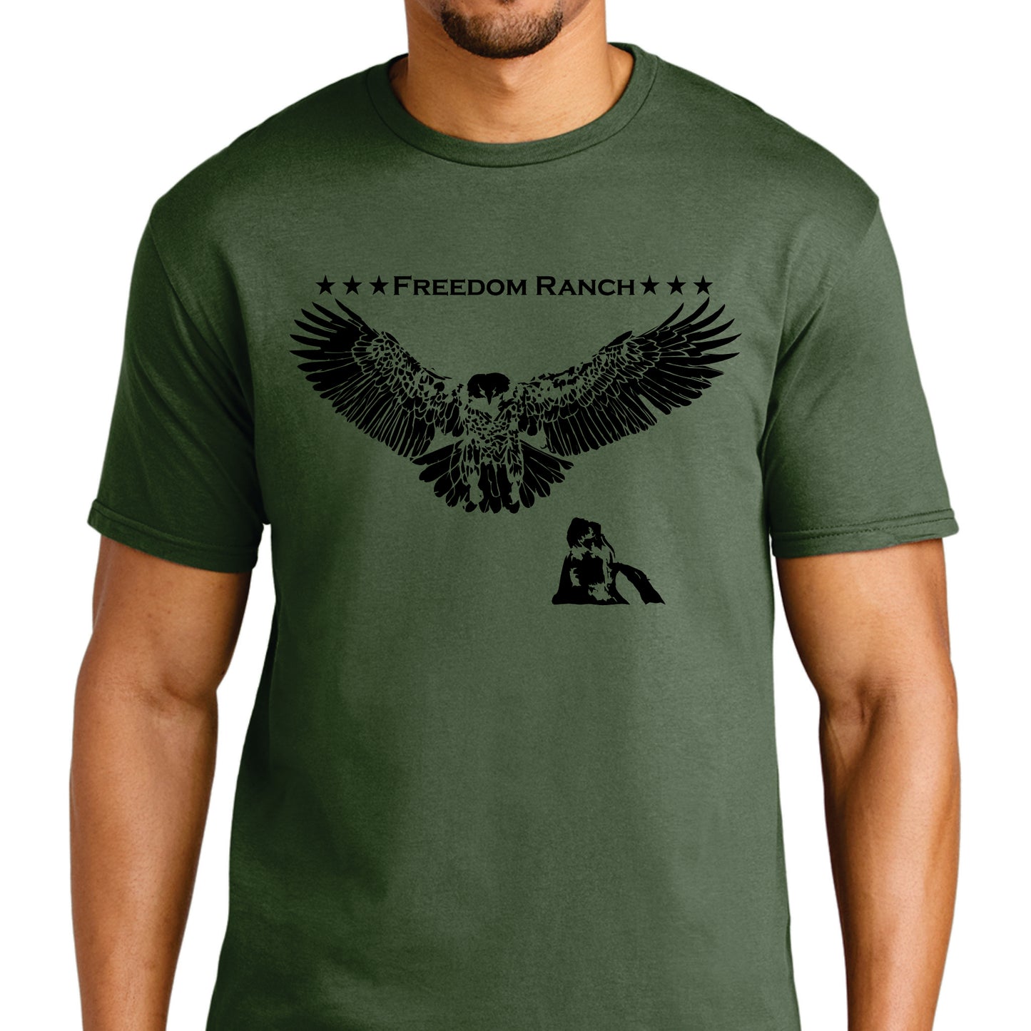 Freedom Ranch Black & White Eagle T-shirt