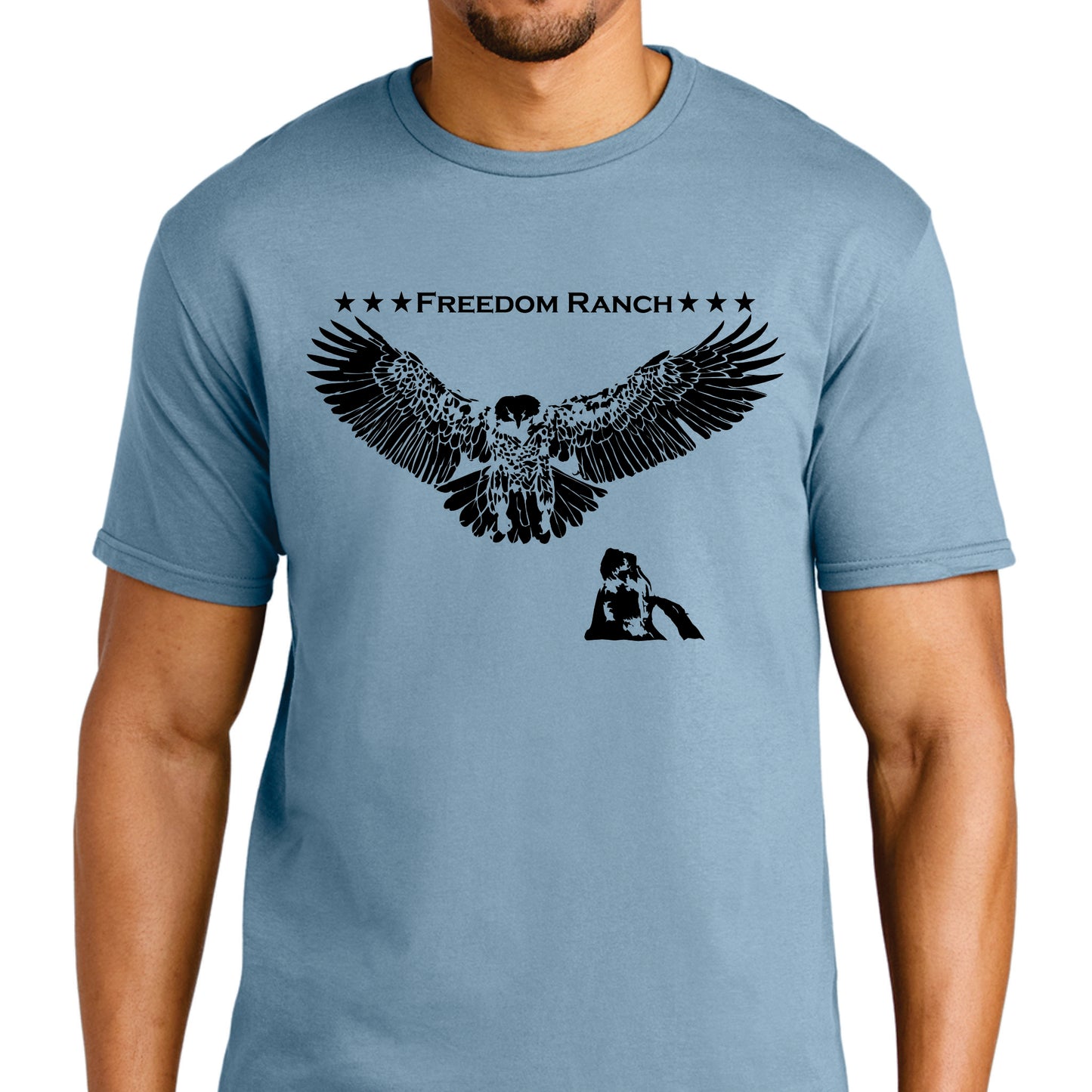 Freedom Ranch Black & White Eagle T-shirt