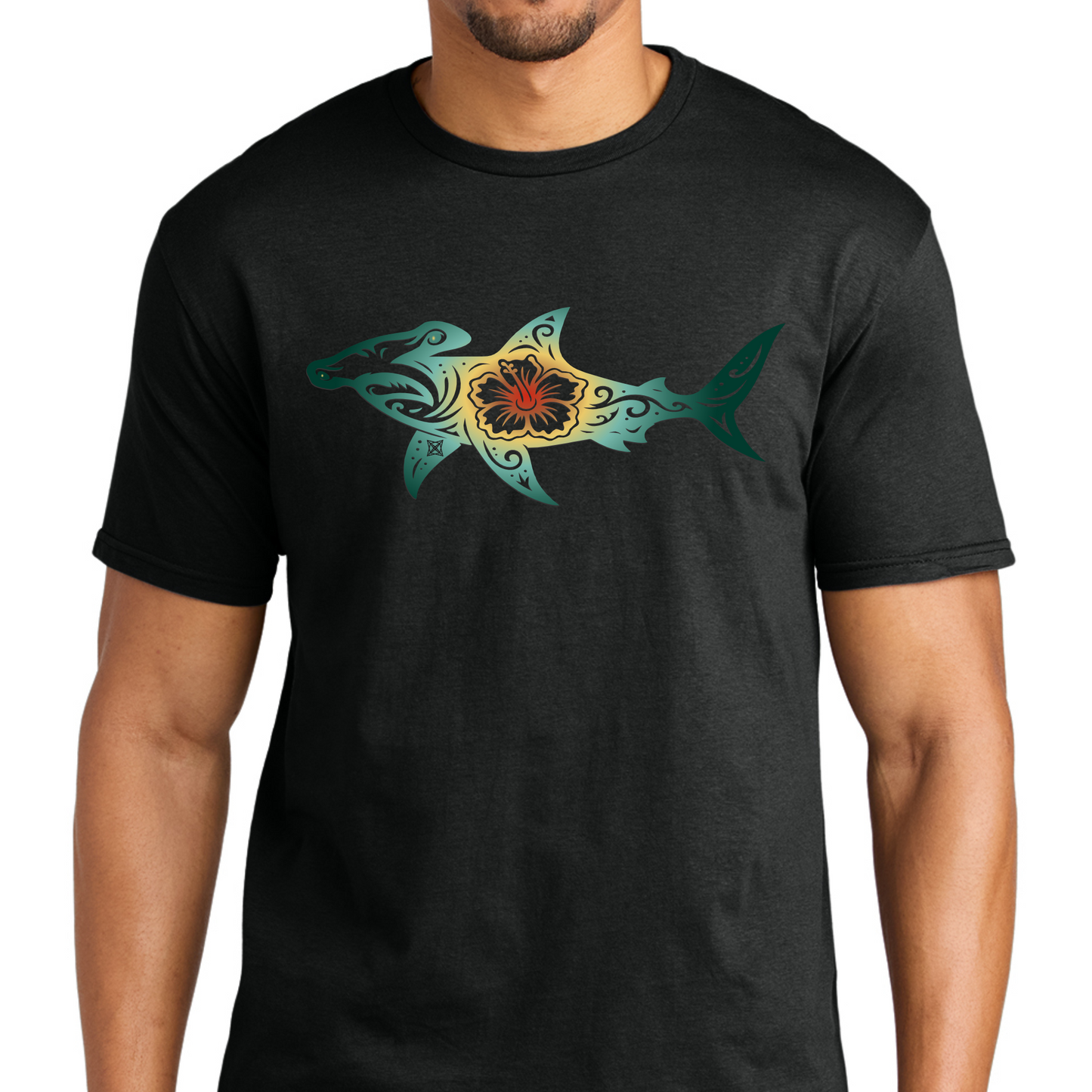 Hibiscus Hammer Head Shark Swag X T-shirt