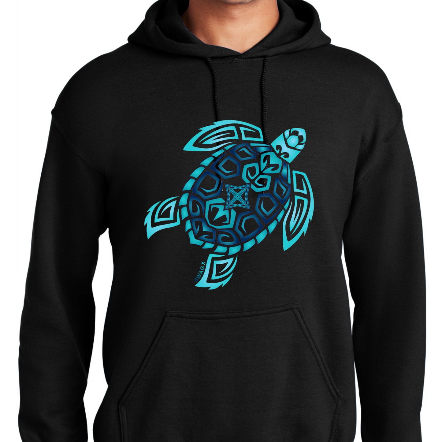 Teal Turtle Swag X Hoodie