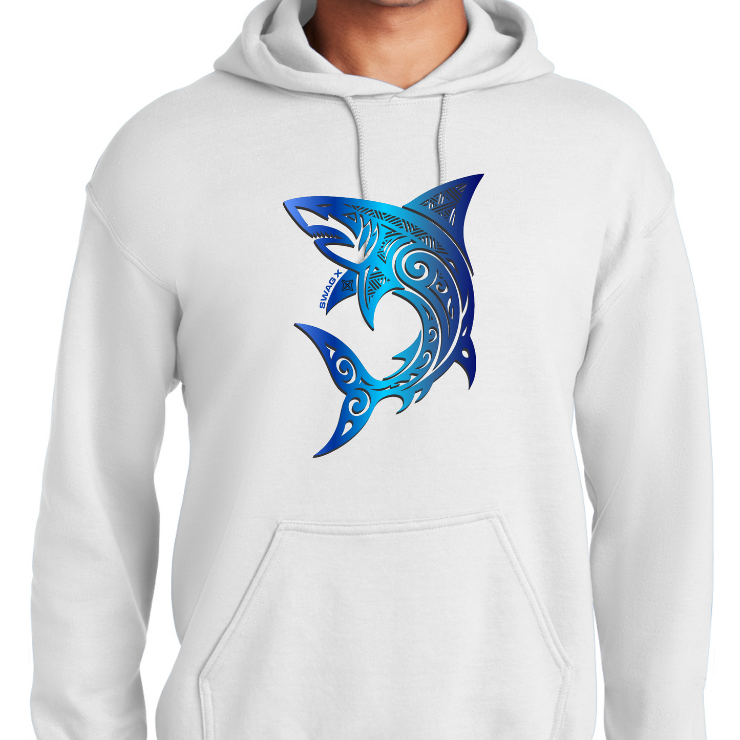 Blue Great White Shark Swag X Hoodie