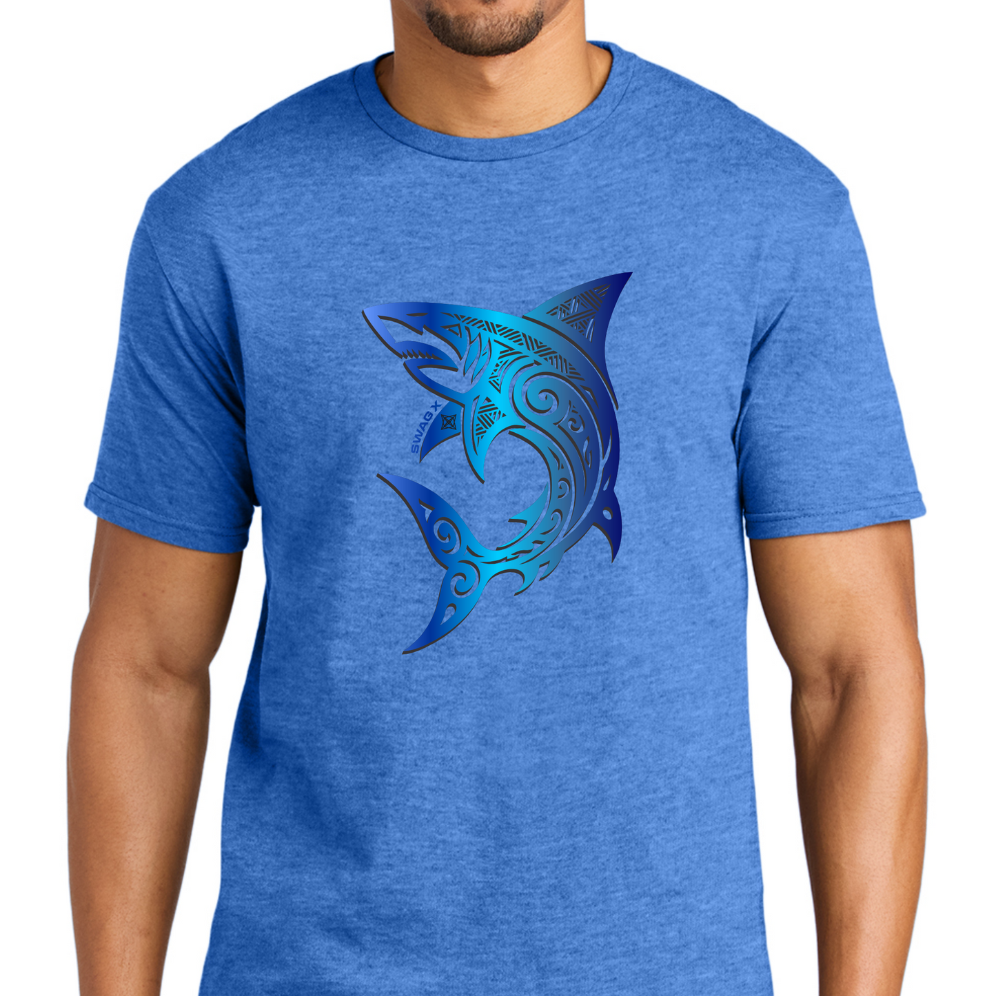 Blue Great White Shark Swag X T-shirt