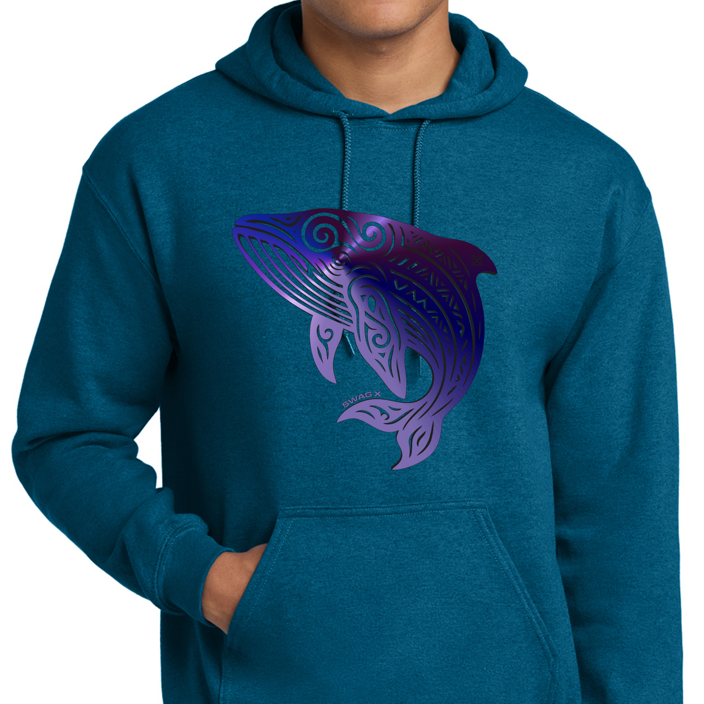 Purple Gem Humpback Whale Swag X Hoodie