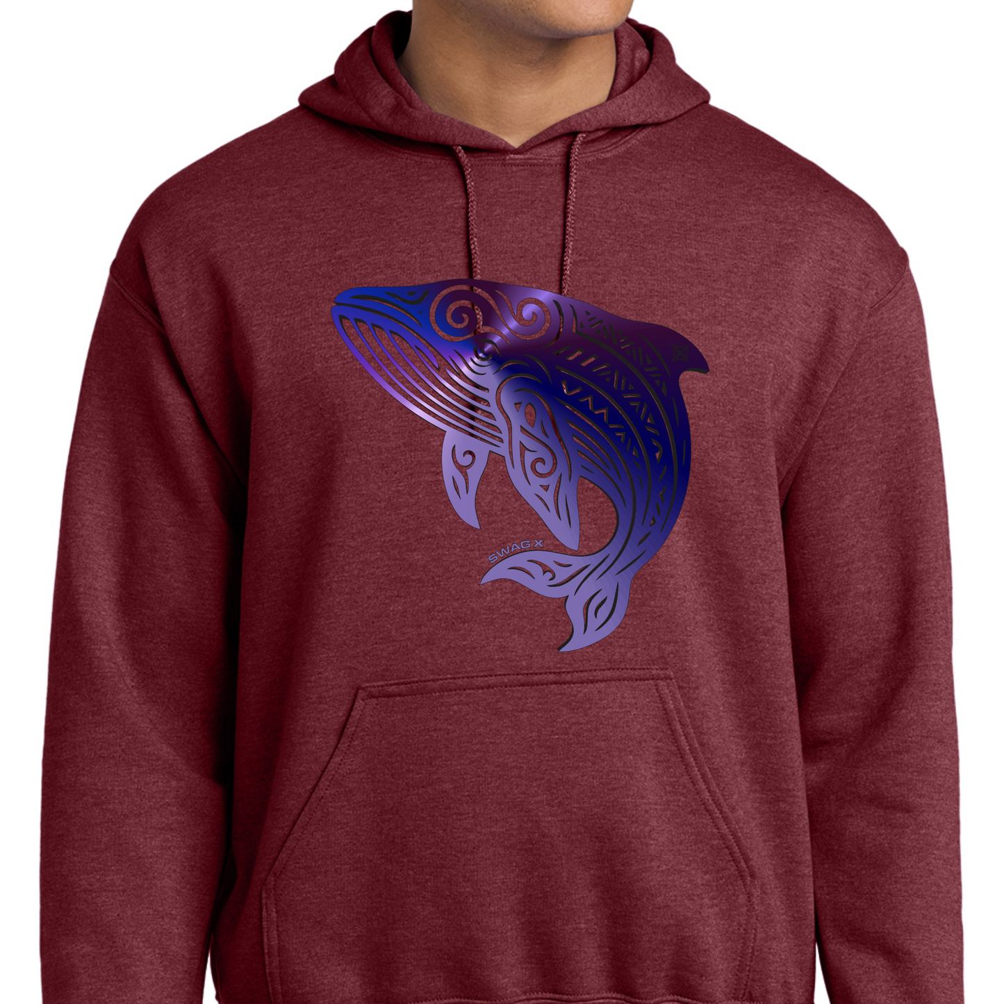 Purple Gem Humpback Whale Swag X Hoodie