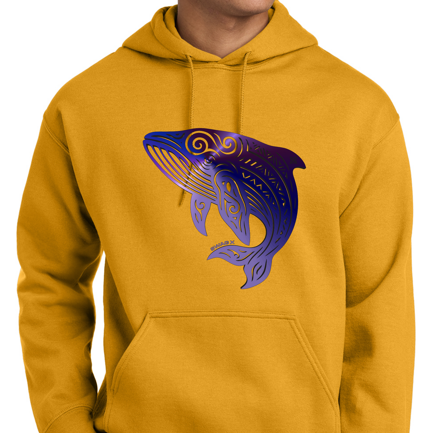 Purple Gem Humpback Whale Swag X Hoodie