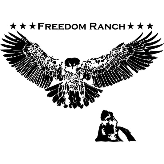 Freedom Ranch Black & White Eagle T-shirt