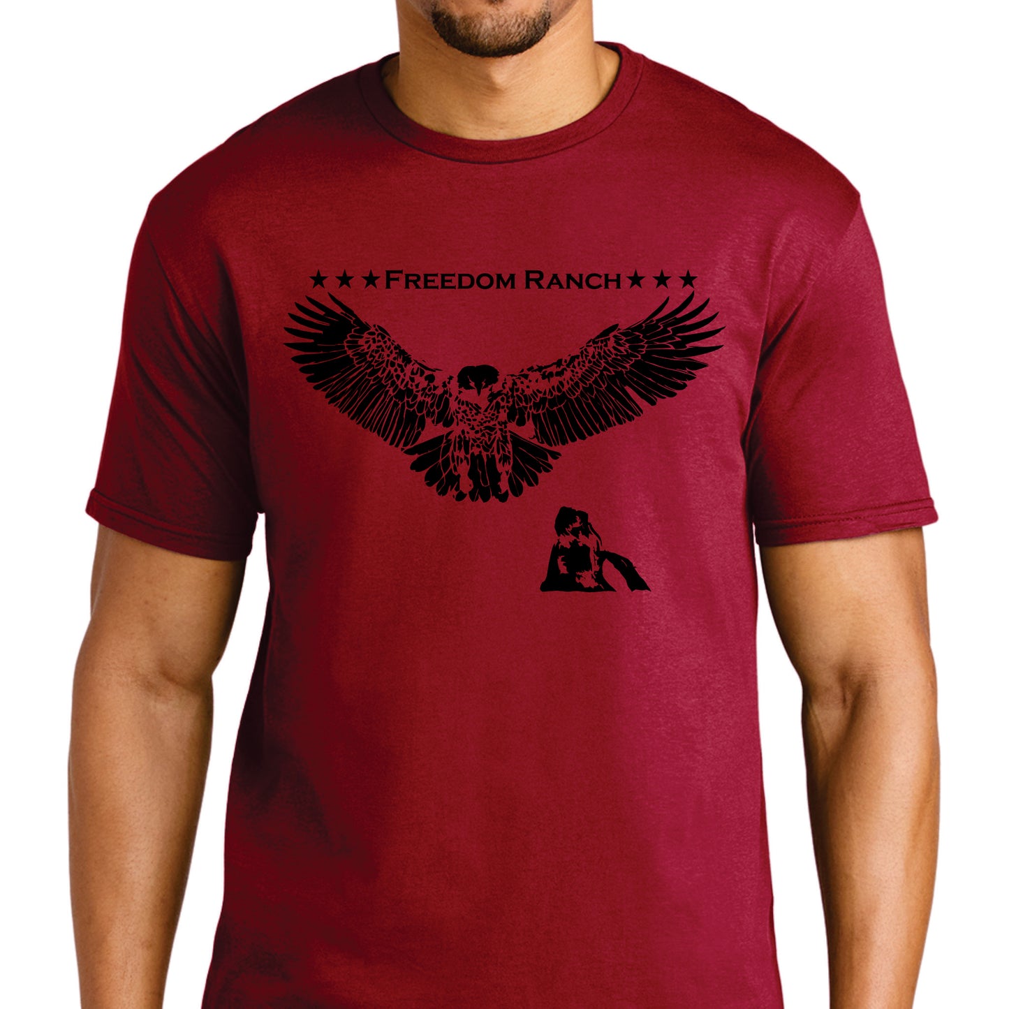 Freedom Ranch Black & White Eagle T-shirt