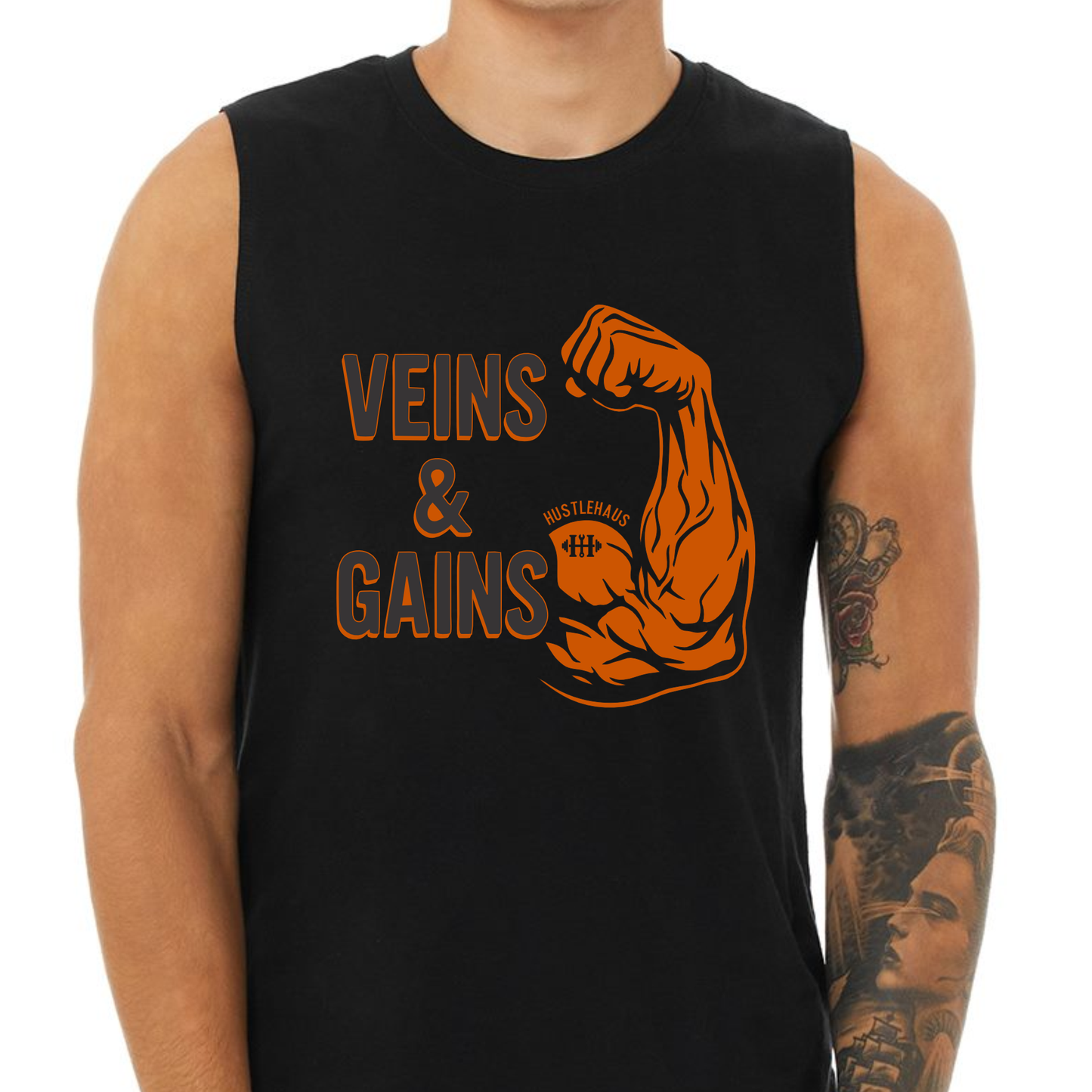 Hustle Haus Veins and Gains Muscle Tank