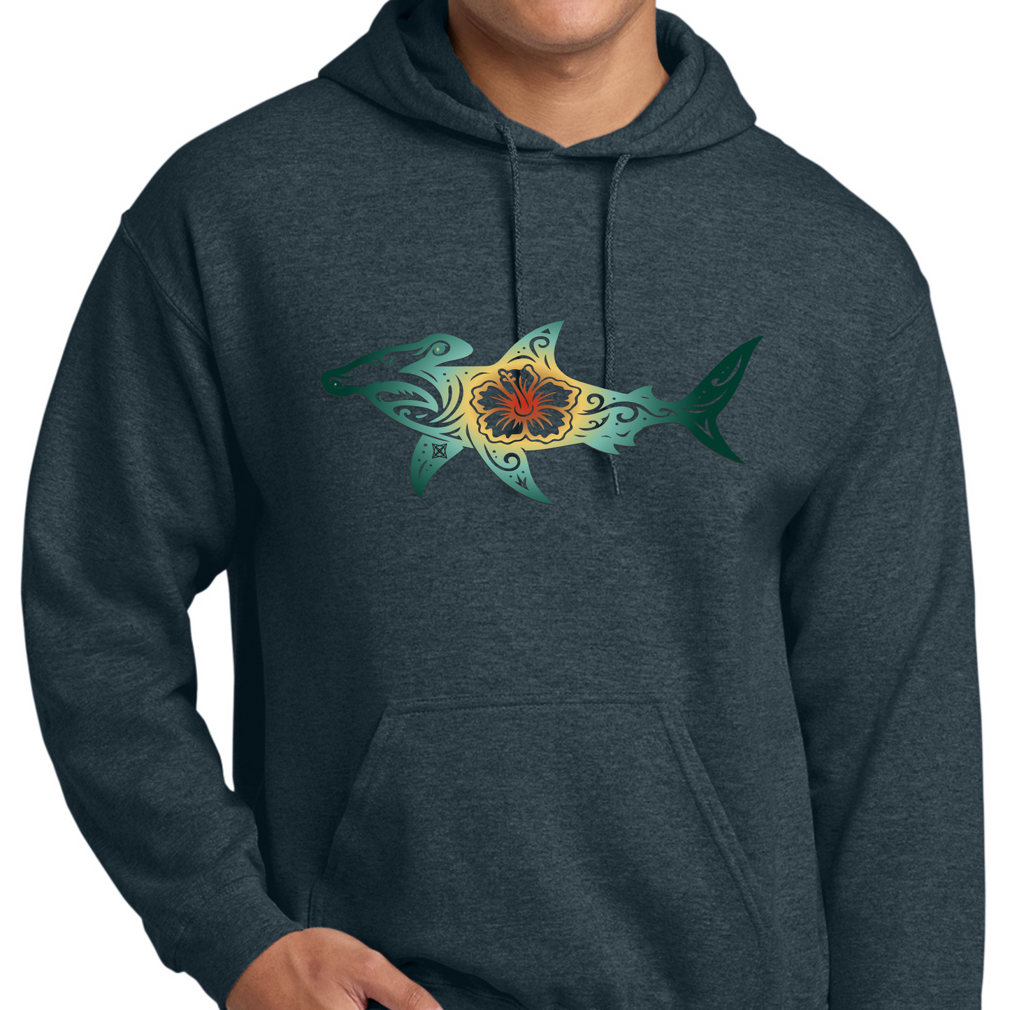 Hibiscus Hammer Head Shark Swag X Hoodie