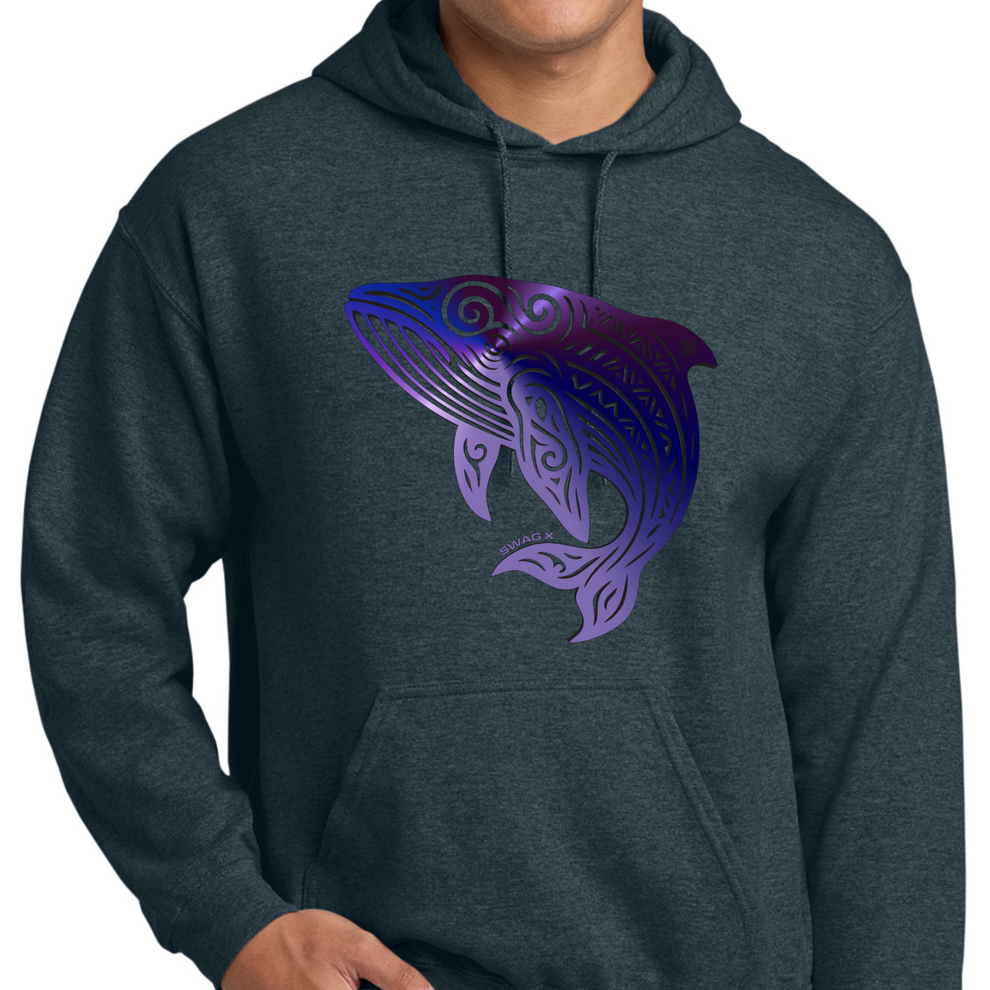 Purple Gem Humpback Whale Swag X Hoodie
