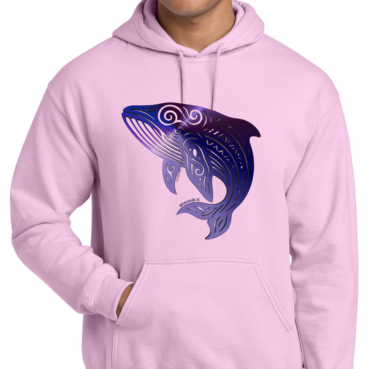 Purple Gem Humpback Whale Swag X Hoodie